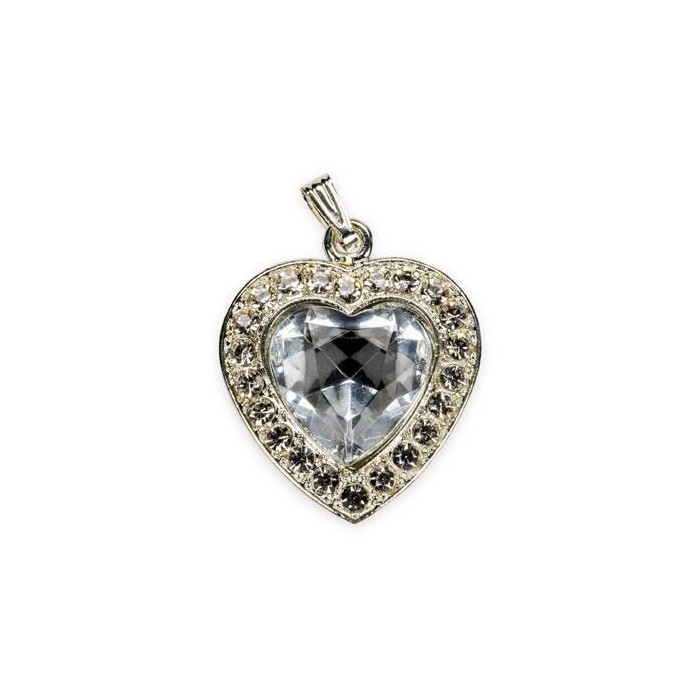 CIONDOLO CUORE STRASS CM2.5